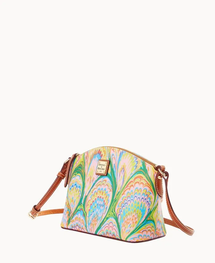 Dooney and Bourke Plumes Suki Crossbody Pink WomenMen Crossbodies