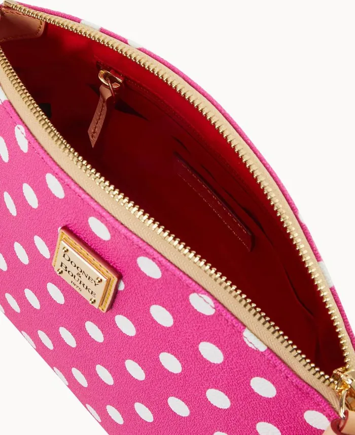 Dooney and Bourke Polka Dot Robin Crossbody Fuchsia WomenMen Crossbodies