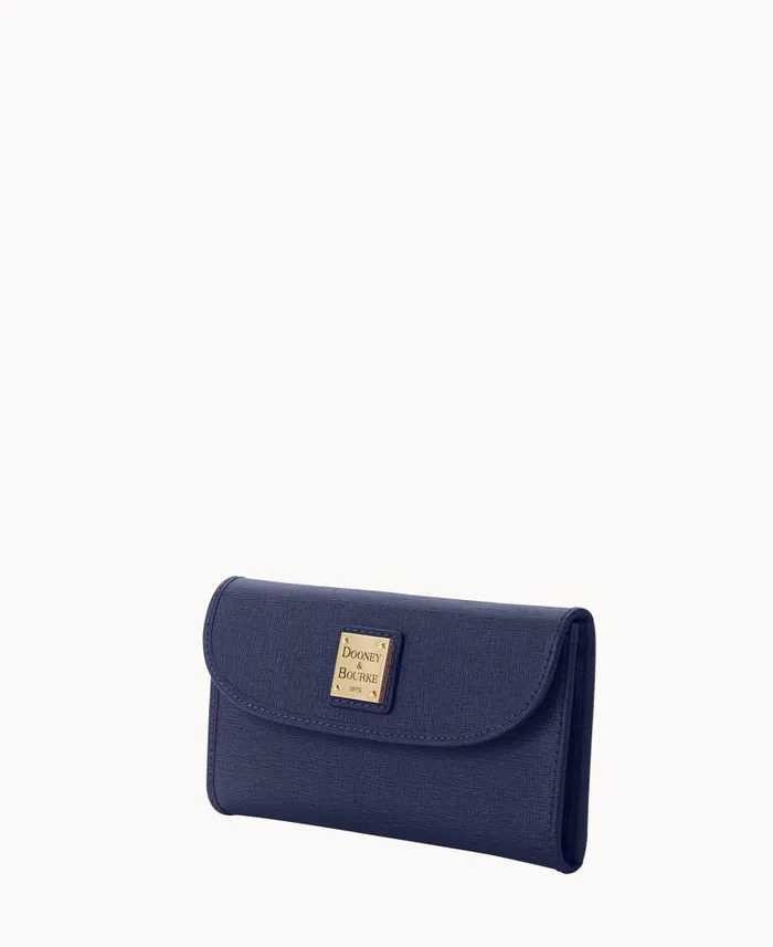Dooney and Bourke Saffiano Continental Clutch Marine WomenMen Wallets