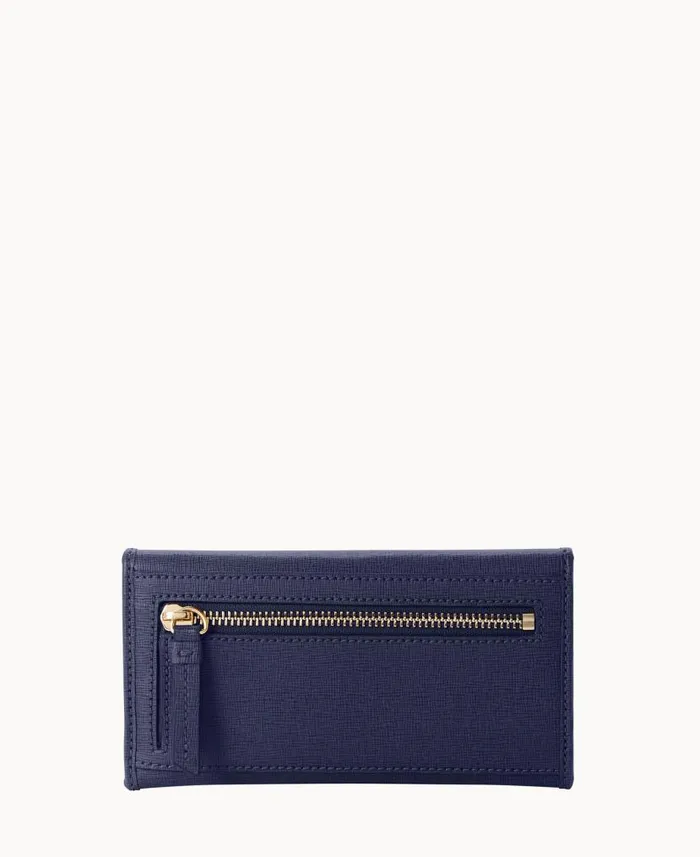 Dooney and Bourke Saffiano Continental Clutch Marine WomenMen Wallets