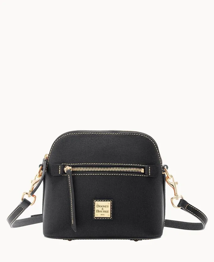 Dooney and Bourke Saffiano Domed Crossbody Black WomenMen Crossbodies