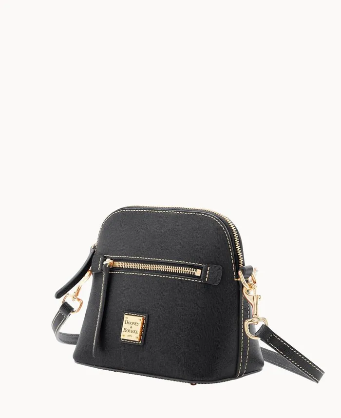 Dooney and Bourke Saffiano Domed Crossbody Black WomenMen Crossbodies