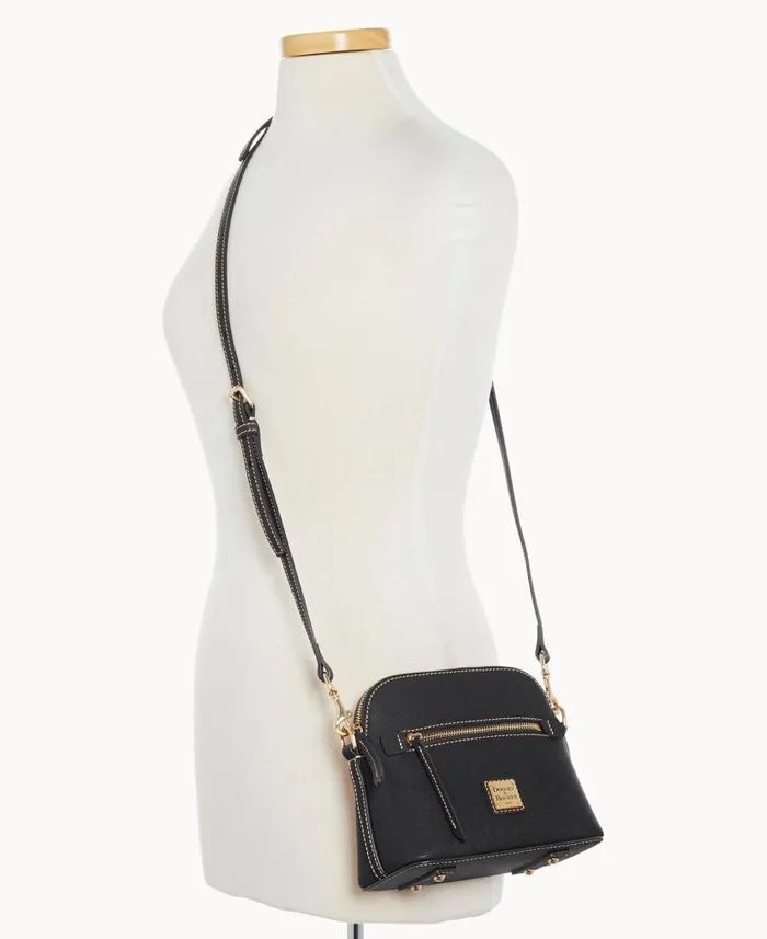 Dooney and Bourke Saffiano Domed Crossbody Black WomenMen Crossbodies
