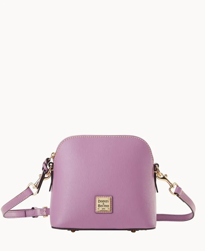 Dooney and Bourke Saffiano Domed Crossbody Light Mauve WomenMen Crossbodies