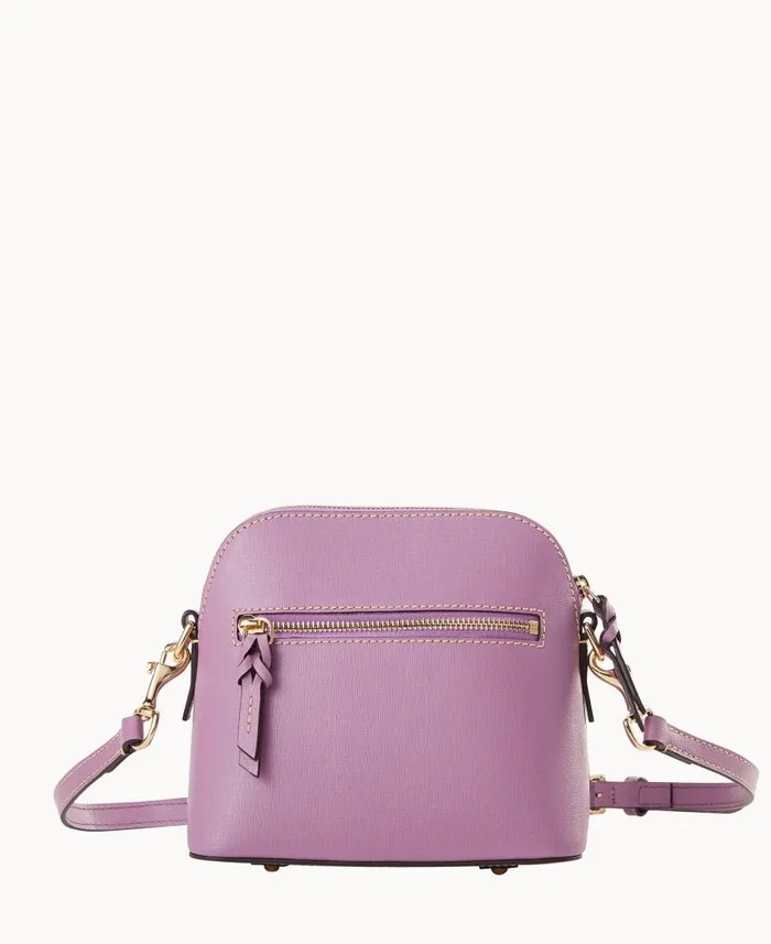 Dooney and Bourke Saffiano Domed Crossbody Light Mauve WomenMen Crossbodies