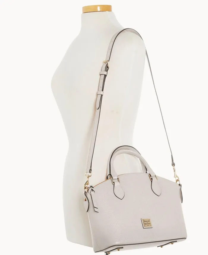 Dooney and Bourke Saffiano Geena Satchel Ecru WomenMen Shoulder Bags