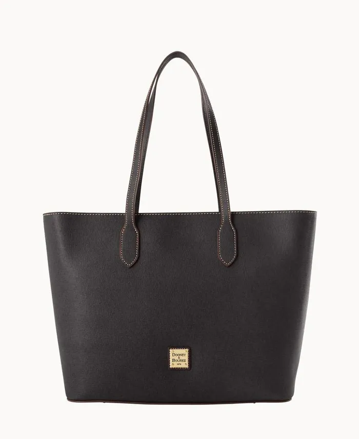 Dooney and Bourke Saffiano Large Tote Black WomenMen Shoulder Bags