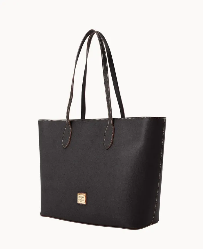 Dooney and Bourke Saffiano Large Tote Black WomenMen Shoulder Bags