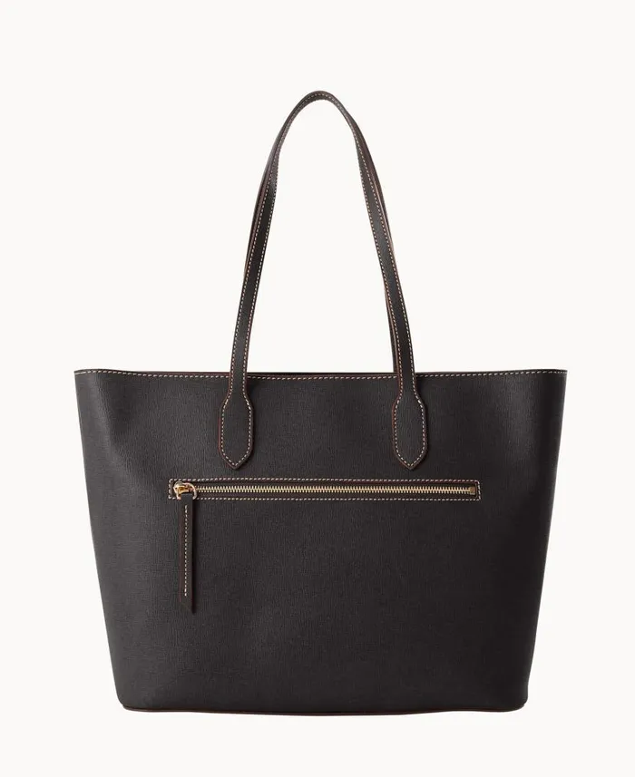 Dooney and Bourke Saffiano Large Tote Black WomenMen Shoulder Bags