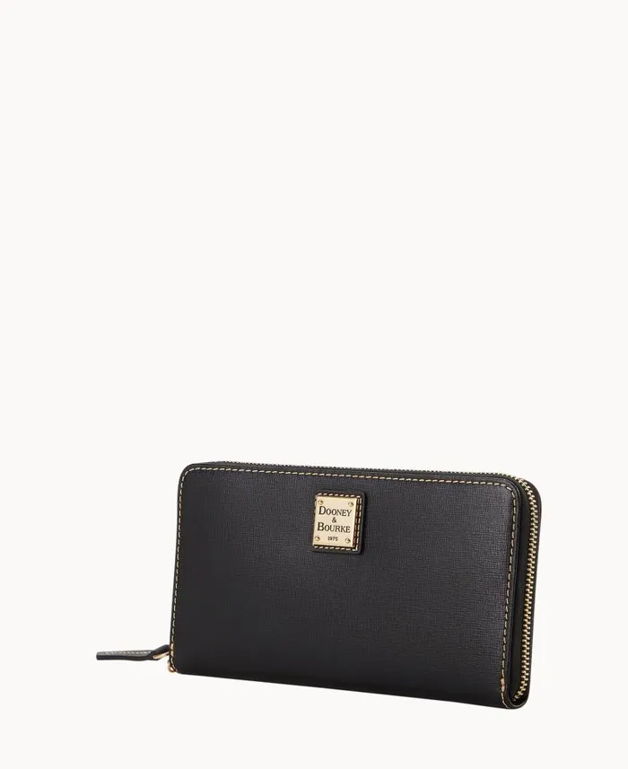 Dooney and Bourke Saffiano Large Zip Around Wristlet Crossbody Black WomenMen Crossbodies Dooney and Bourke Saffiano Large Zip Around Wristlet Crossbody Black WomenMen Crossbodies