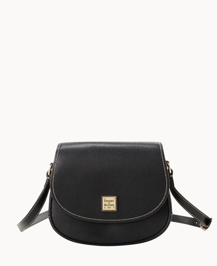 Dooney and Bourke Saffiano Saddle Bag Black WomenMen Crossbodies