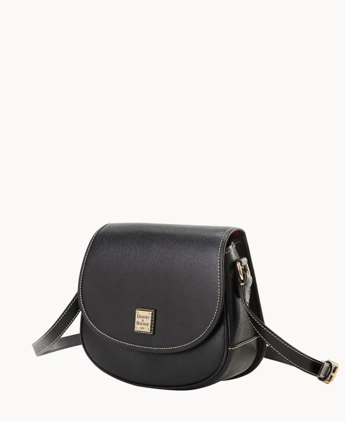 Dooney and Bourke Saffiano Saddle Bag Black WomenMen Crossbodies