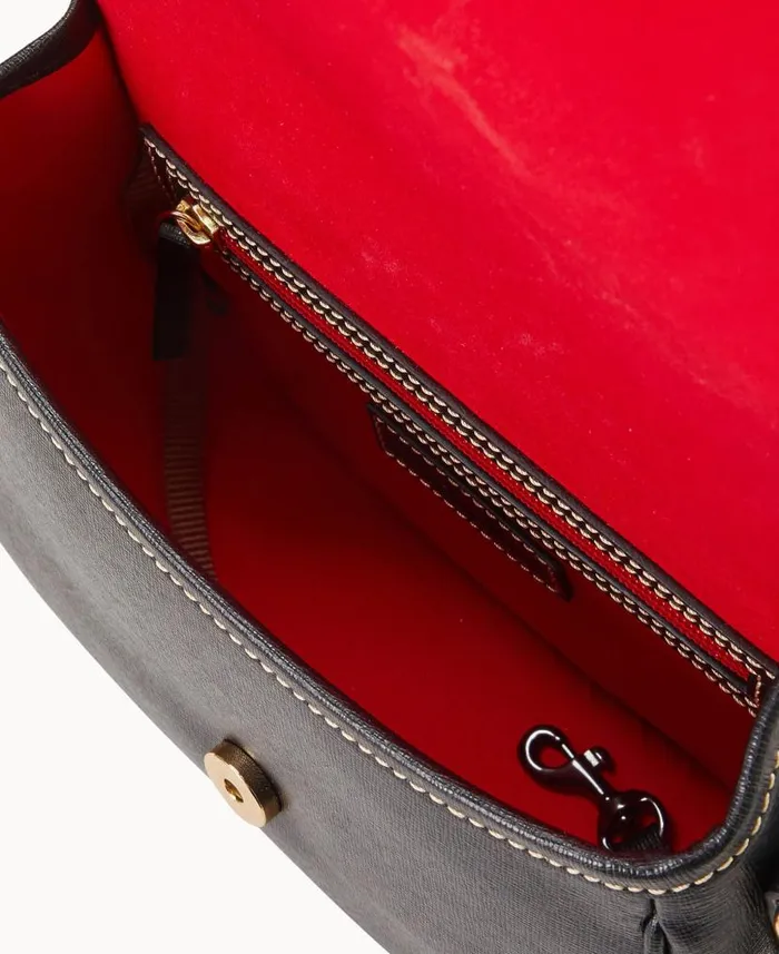 Dooney and Bourke Saffiano Saddle Bag Black WomenMen Crossbodies