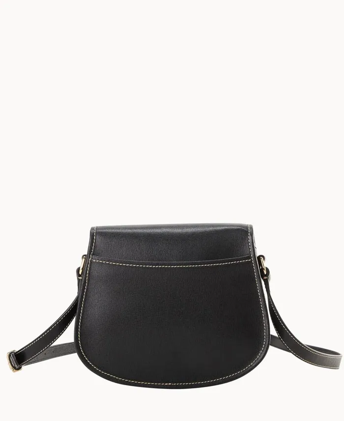 Dooney and Bourke Saffiano Saddle Bag Black WomenMen Crossbodies
