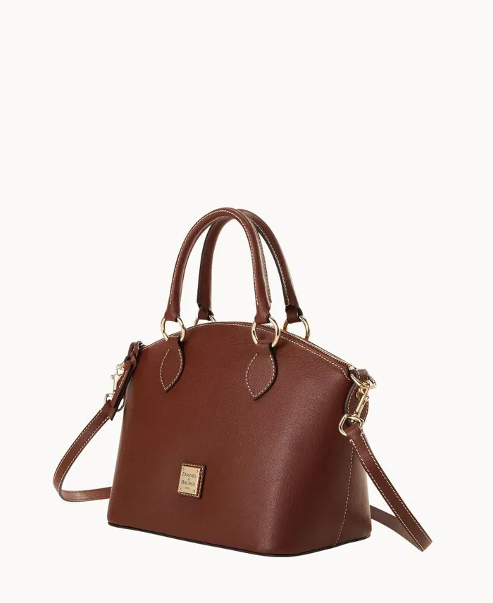 Dooney and Bourke Saffiano Satchel Amber WomenMen Crossbodies