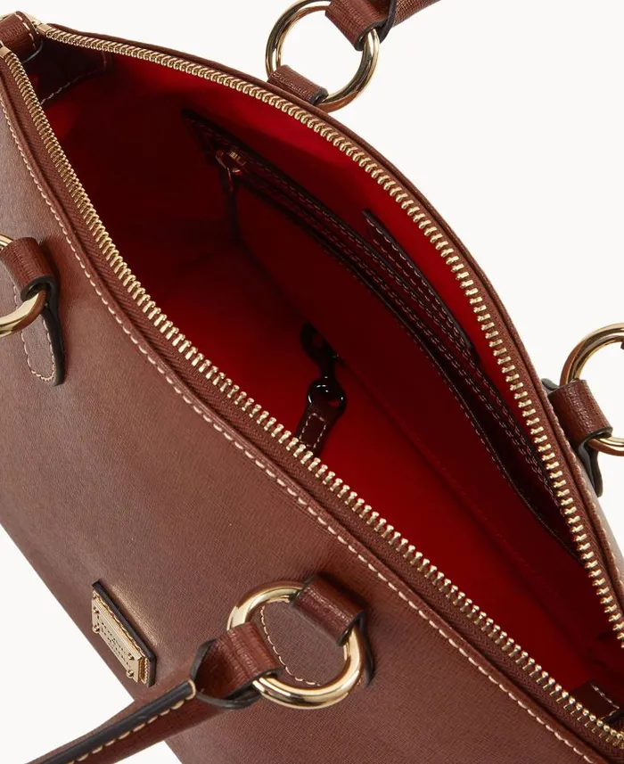 Dooney and Bourke Saffiano Satchel Amber WomenMen Crossbodies