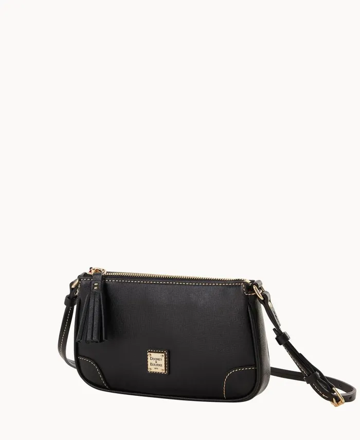 Dooney and Bourke Saffiano Slim Crossbody Black WomenMen Crossbodies