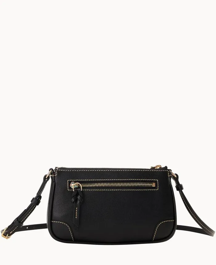 Dooney and Bourke Saffiano Slim Crossbody Black WomenMen Crossbodies
