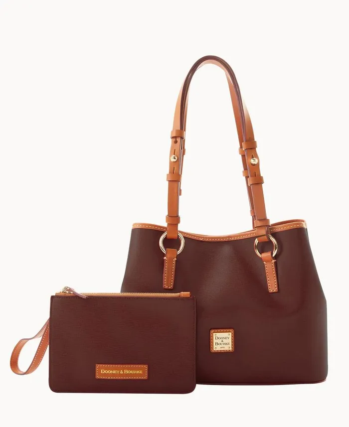 Dooney and Bourke Saffiano Small Briana Amber WomenMen Satchels