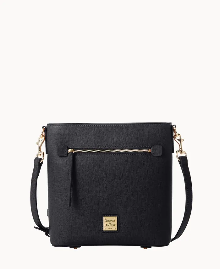 Dooney and Bourke Saffiano Zip Crossbody Black WomenMen Crossbodies