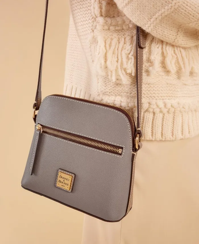 Dooney and Bourke Sorrento Zip Domed Crossbody Mushroom WomenMen Crossbodies Dooney and Bourke Sorrento Zip Domed Crossbody Mushroom WomenMen Crossbodies