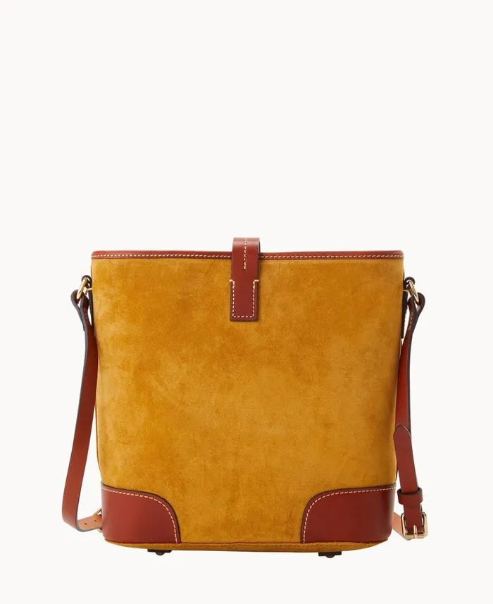 Dooney and Bourke Suede Crossbody Bucket Chamois WomenMen Crossbodies