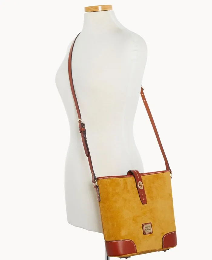 Dooney and Bourke Suede Crossbody Bucket Chamois WomenMen Crossbodies