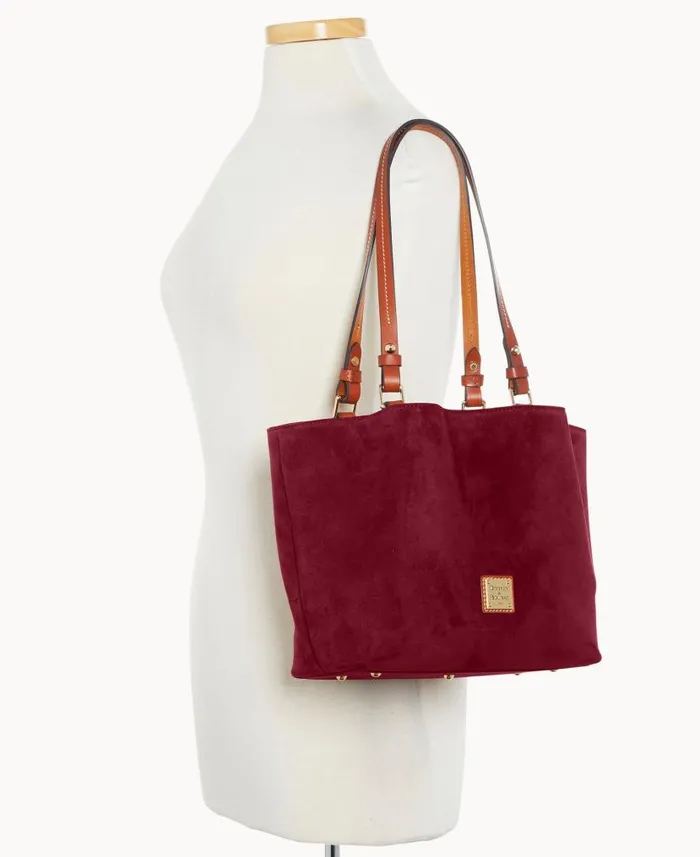 Dooney and Bourke Suede Small Flynn Wine WomenMen Shoulder Bags
