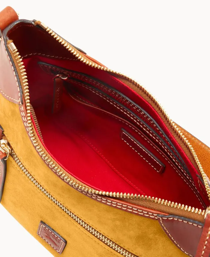 Dooney and Bourke Suede Small Hobo Chamois WomenMen Shoulder Bags