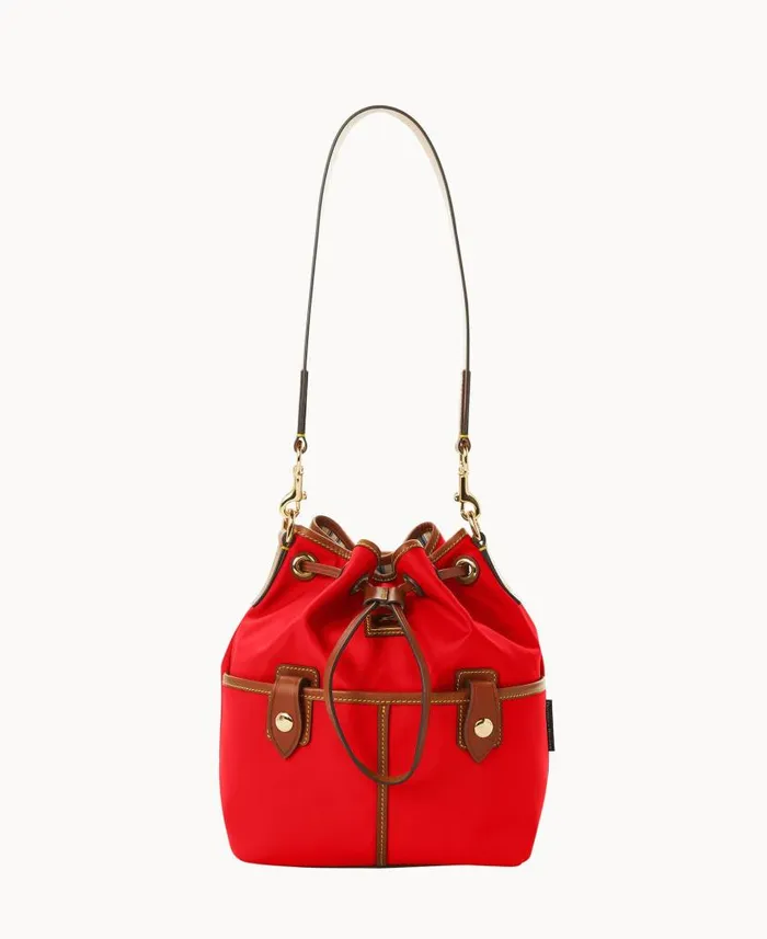 Dooney and Bourke Wayfarer Drawstring Red WomenMen Shoulder Bags