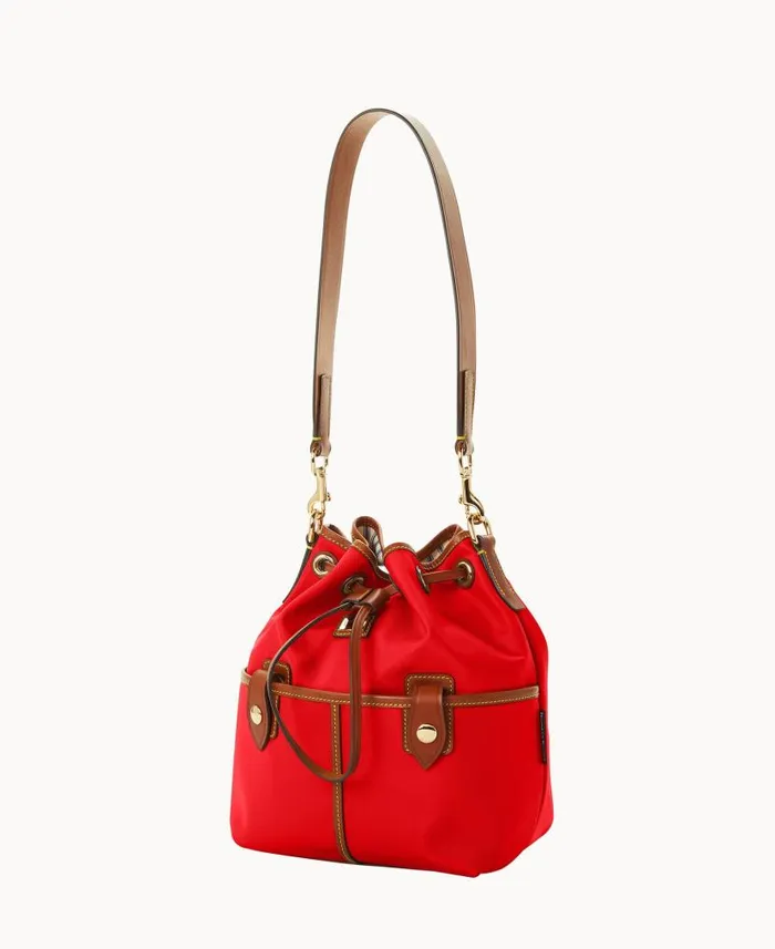 Dooney and Bourke Wayfarer Drawstring Red WomenMen Shoulder Bags