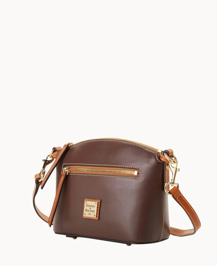 Dooney and Bourke Wexford Leather Domed Crossbody Brown WomenMen Crossbodies Dooney and Bourke Wexford Leather Domed Crossbody Brown WomenMen Crossbodies