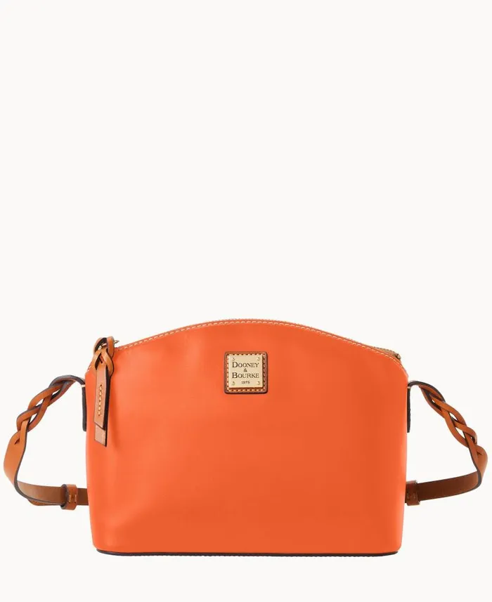 Dooney and Bourke Wexford Leather Penny Crossbody Coral WomenMen Crossbodies