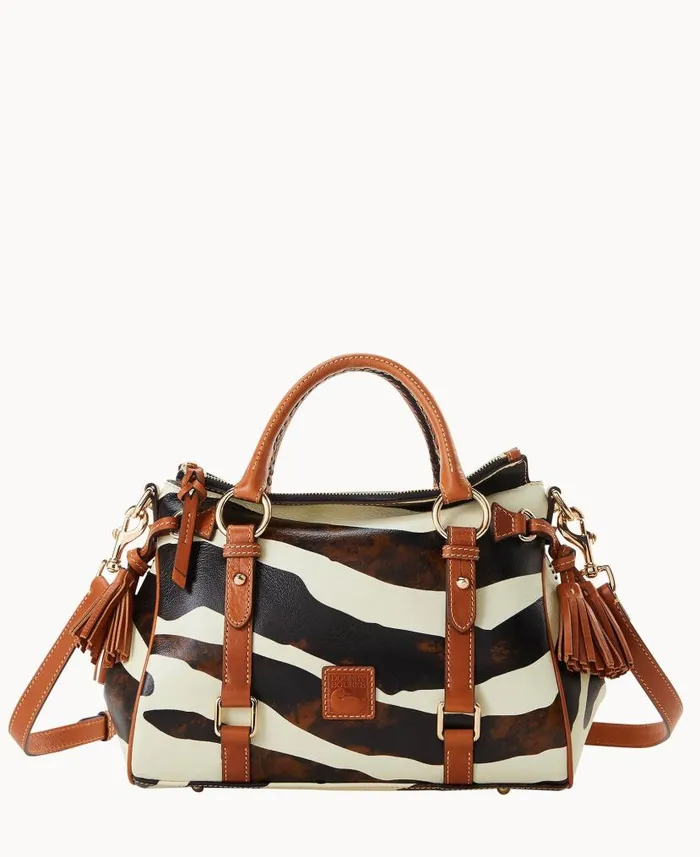 Dooney and Bourke Zebra Leather Satchel Zebra WomenMen Satchels
