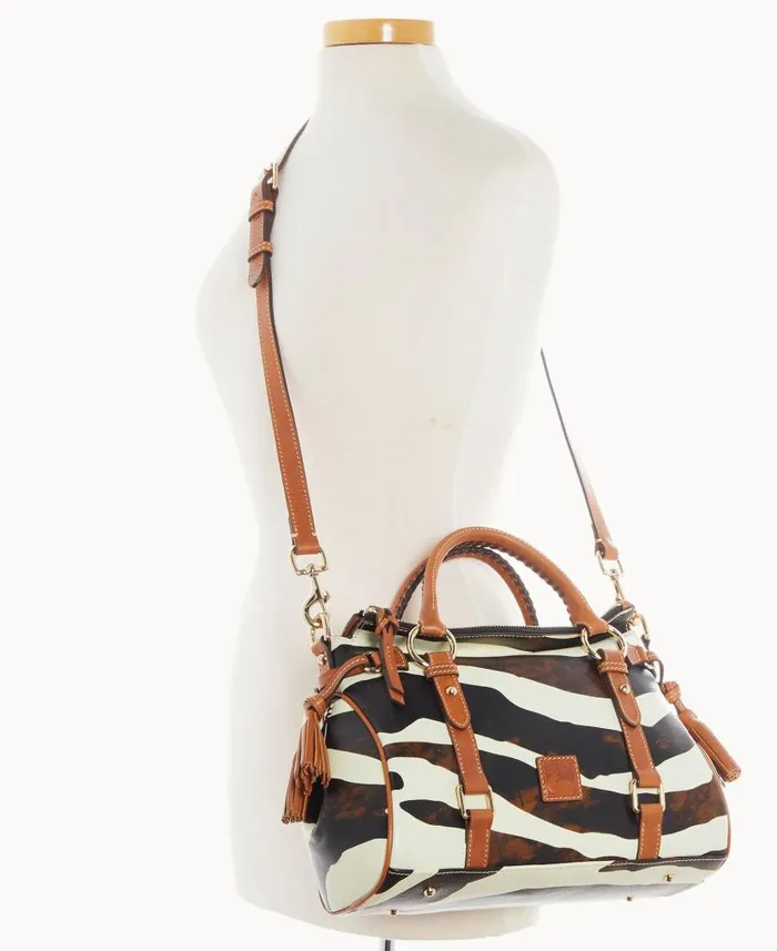 Dooney and Bourke Zebra Leather Satchel Zebra WomenMen Satchels
