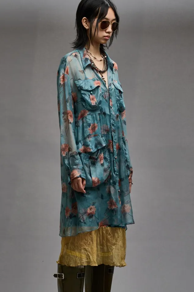 DOUBLE LAYER DRESS SET 8211 BLUE FLORAL Women R13 Dresses and Skirts