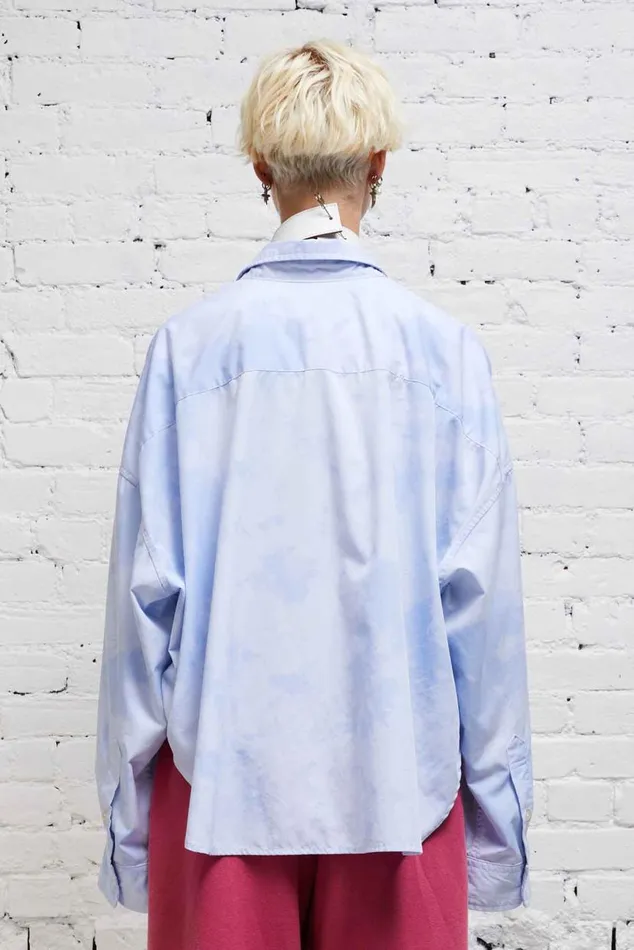 DROP NECK CROPPED SHIRT 8211 CLOUDY BLUE Women R13 Tops
