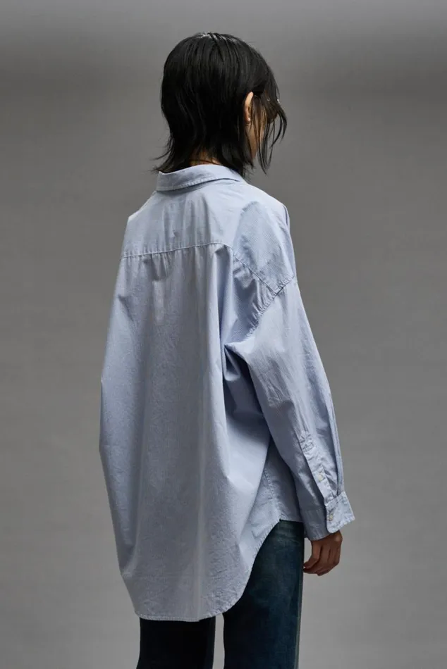 Drop Neck Oxford Shirt Official Site Women R13 Tops