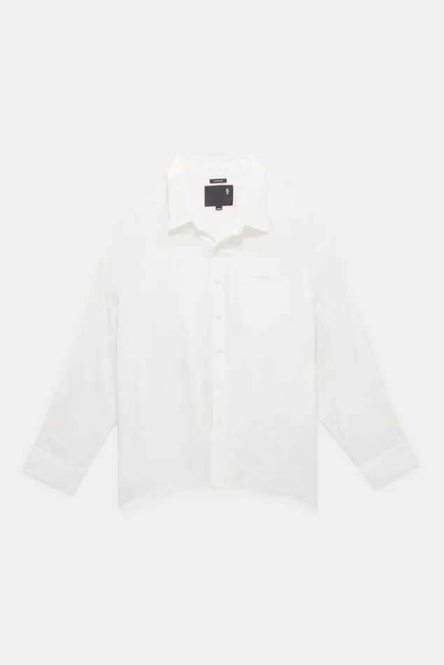 Drop Neck Oxford Shirt White Women R13 Tops