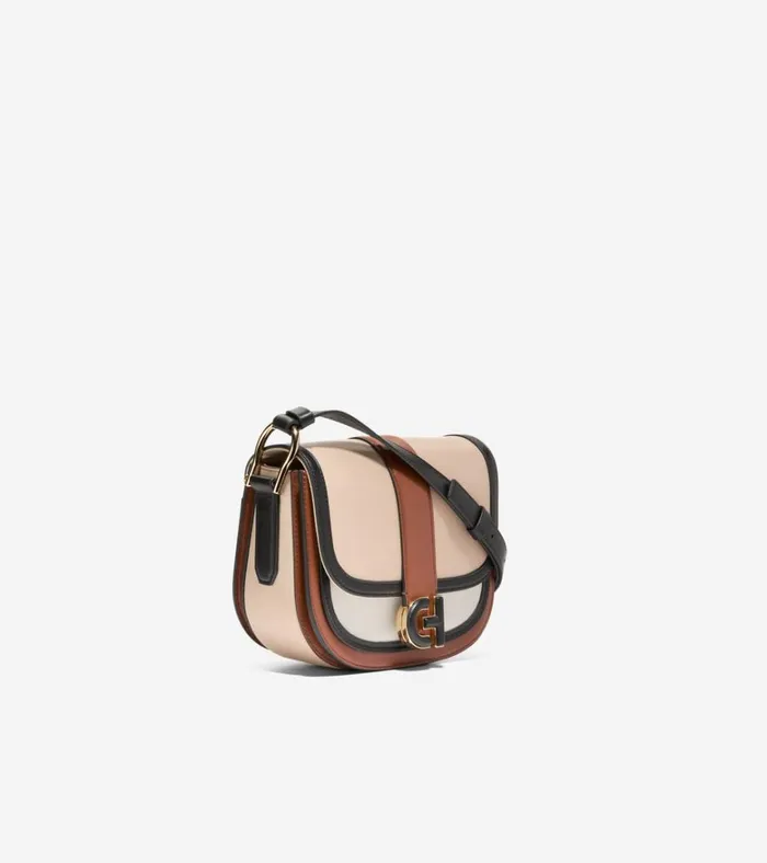 Essential Mini Saddle Bag British Tanivoryblack Women Cole Haan Crossbody Bags