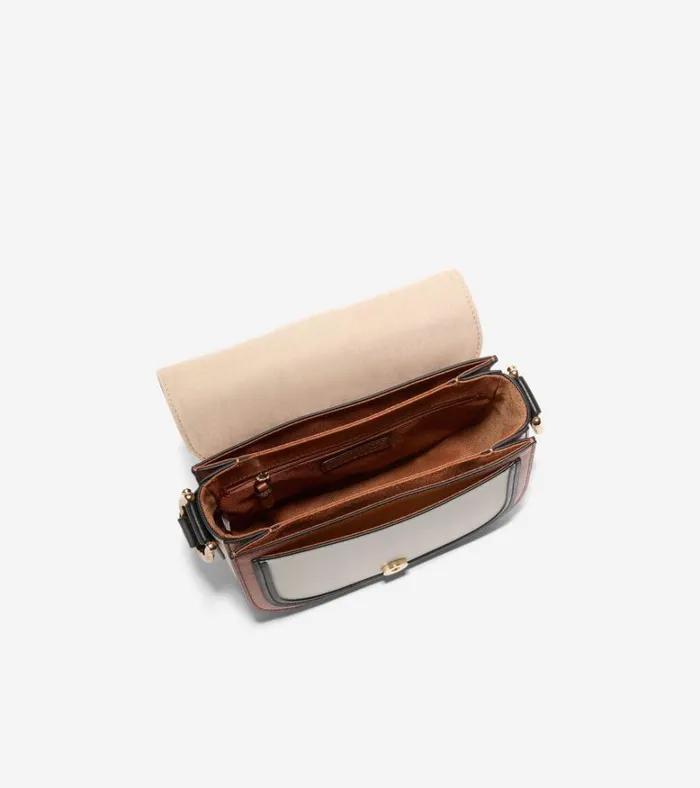 Essential Mini Saddle Bag British Tanivoryblack Women Cole Haan Crossbody Bags