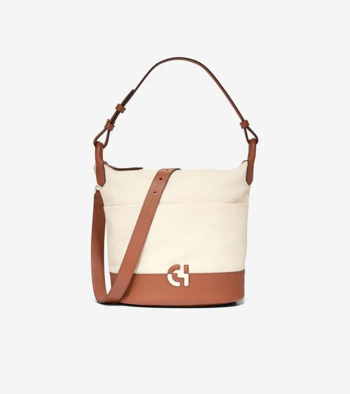 Essential Soft Bucket Bag Naturalbritish Tan Women Cole Haan Shoulder Bags