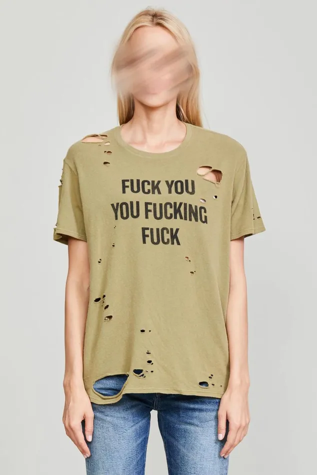 FU BOY T 8211 LIGHT GREEN Women R13 Tops