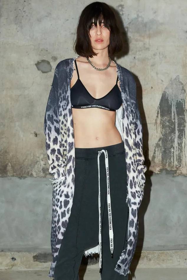 FADED LEOPARD LONG CARDIGAN Women R13 Sweaters