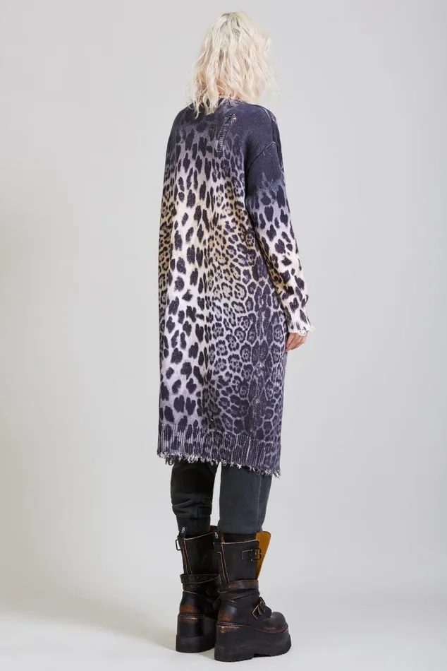 FADED LEOPARD LONG CARDIGAN Women R13 Sweaters