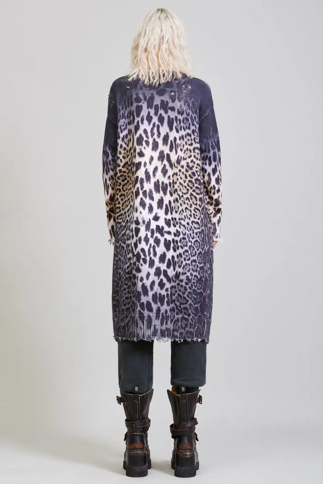 FADED LEOPARD LONG CARDIGAN Women R13 Sweaters