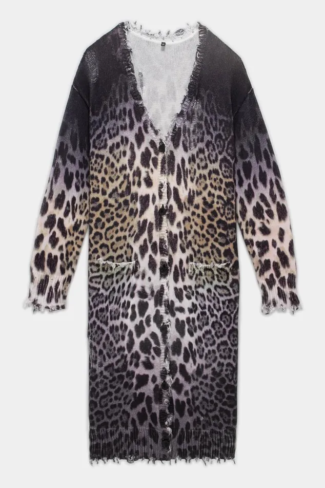 FADED LEOPARD LONG CARDIGAN Women R13 Sweaters