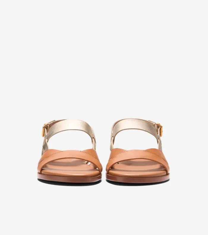 Fawn Sandals Pecansoft Gold Leather Women Cole Haan Sandals