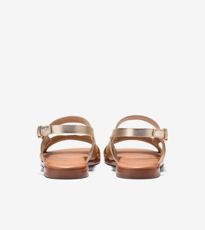 Fawn Sandals Pecansoft Gold Leather Women Cole Haan Sandals