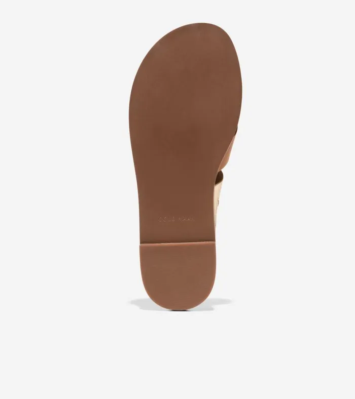 Fawn Sandals Pecansoft Gold Leather Women Cole Haan Sandals